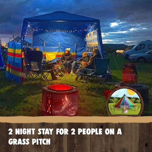 2 night stay for 2 people on a Grass Pitch