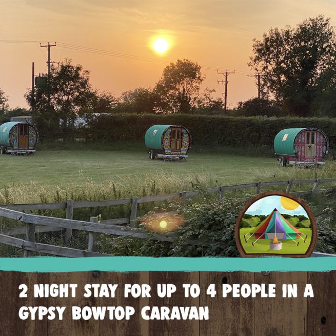 2 night stay for up to 4 people in a Gypsy Bowtop Caravan