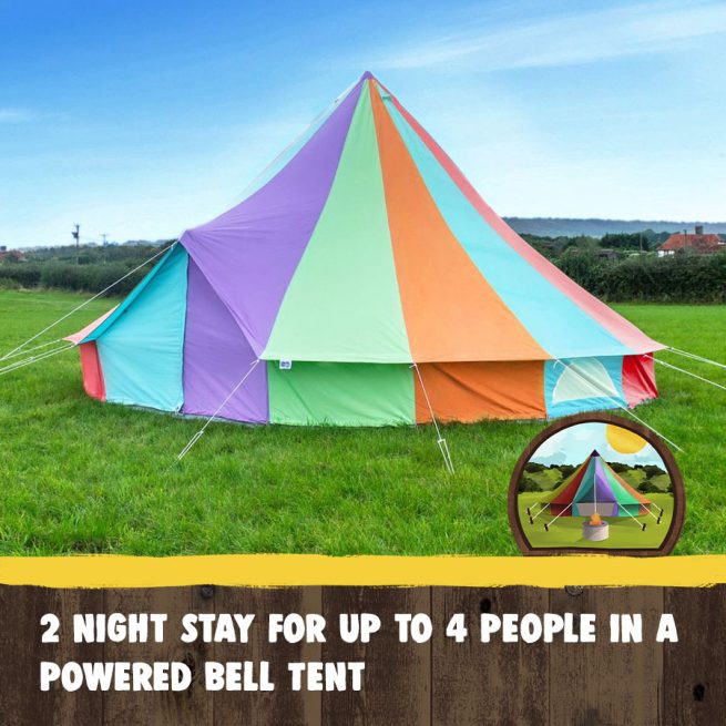 2 night stay for up to 4 people in a powered Bell Tent