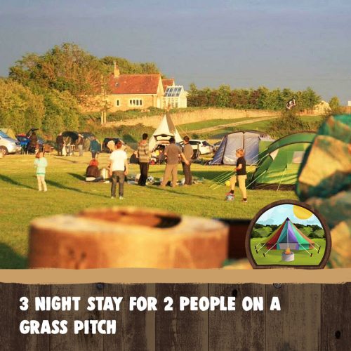 3 night stay for 2 people on a Grass Pitch
