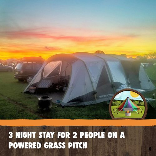 3 night stay for 2 people on a powered Grass Pitch