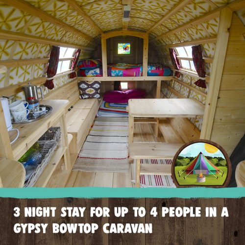 3 night stay for up to 4 people in a Gypsy Bowtop Caravan