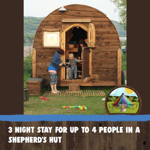 3 night stay for up to 4 people in a Shepherd’s Hut